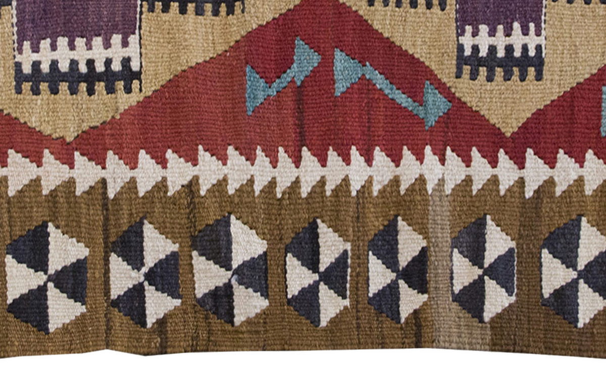 Vintage Kilim Rug,Maraş Kilim 3" x 4" feet 91 x 117 cm