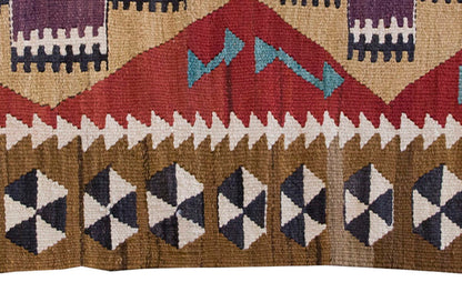Vintage Kilim Rug,Maraş Kilim 3" x 4" feet 91 x 117 cm