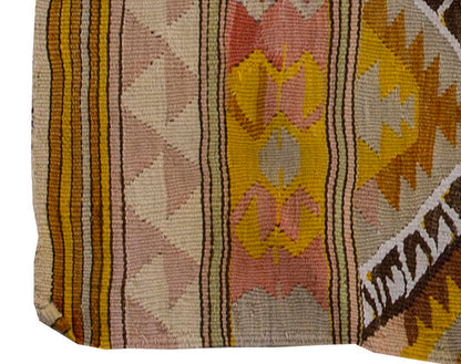 Vintage Kilim Rug,Denizli Kilim 3" x 4" feet 92 x 118 cm