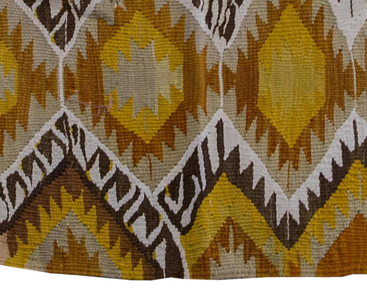 Vintage Kilim Rug,Denizli Kilim 3" x 4" feet 92 x 118 cm
