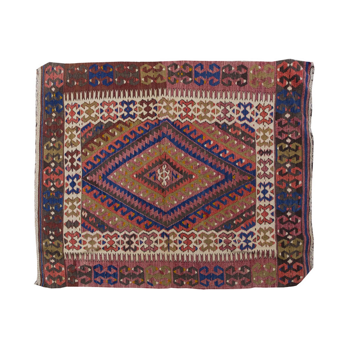 Vintage Kilim Rug,Fethiye Kilim 3" x 4'1" feet 92 x 125 cm