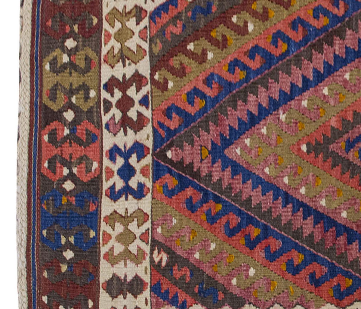 Vintage Kilim Rug,Fethiye Kilim 3" x 4'1" feet 92 x 125 cm