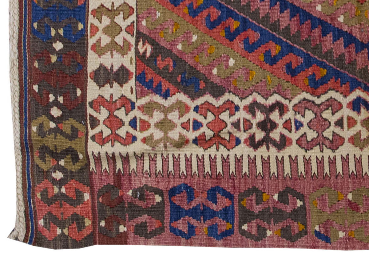 Vintage Kilim Rug,Fethiye Kilim 3" x 4'1" feet 92 x 125 cm