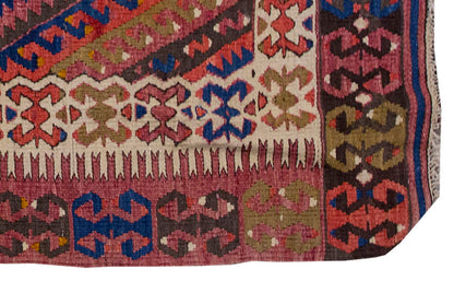 Vintage Kilim Rug,Fethiye Kilim 3" x 4'1" feet 92 x 125 cm