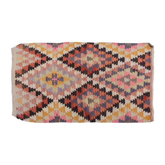 Vintage Kilim Rug,Denizli Kilim 3" x 4'2" feet 90 x 127 cm