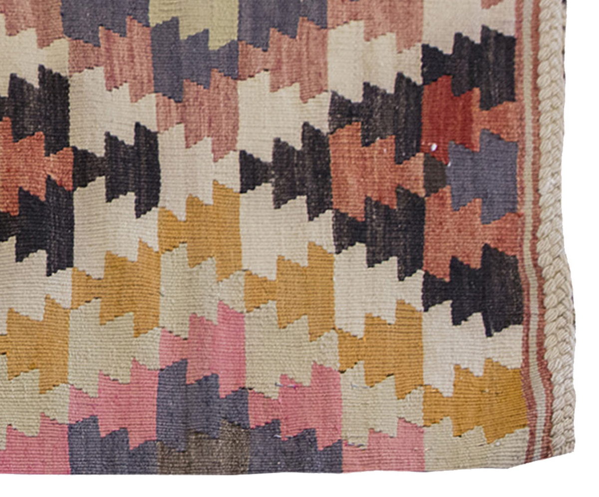 Vintage Kilim Rug,Denizli Kilim 3" x 4'2" feet 90 x 127 cm