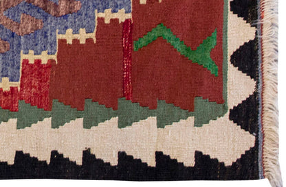 Vintage Kilim Rug,Denizli Kilim 3" x 4'3" feet 86 x 130 cm