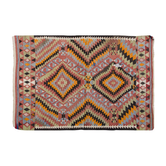 Vintage Kilim Rug,Denizli Kilim 3" x 4'6" feet 92 x 137 cm