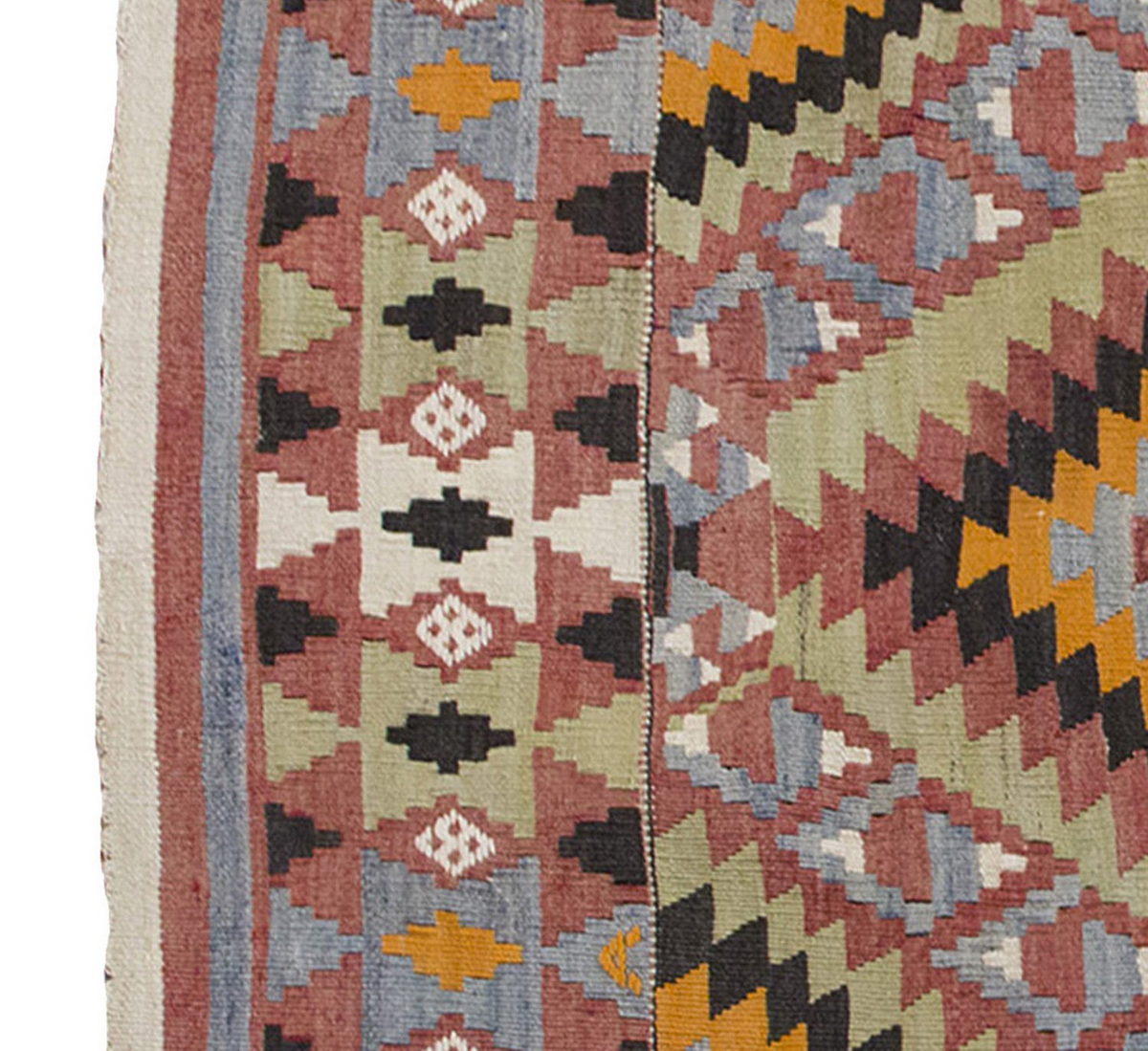 Vintage Kilim Rug,Denizli Kilim 3" x 4'6" feet 92 x 137 cm