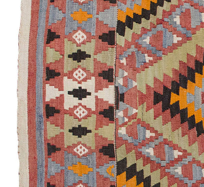 Vintage Kilim Rug,Denizli Kilim 3" x 4'6" feet 92 x 137 cm