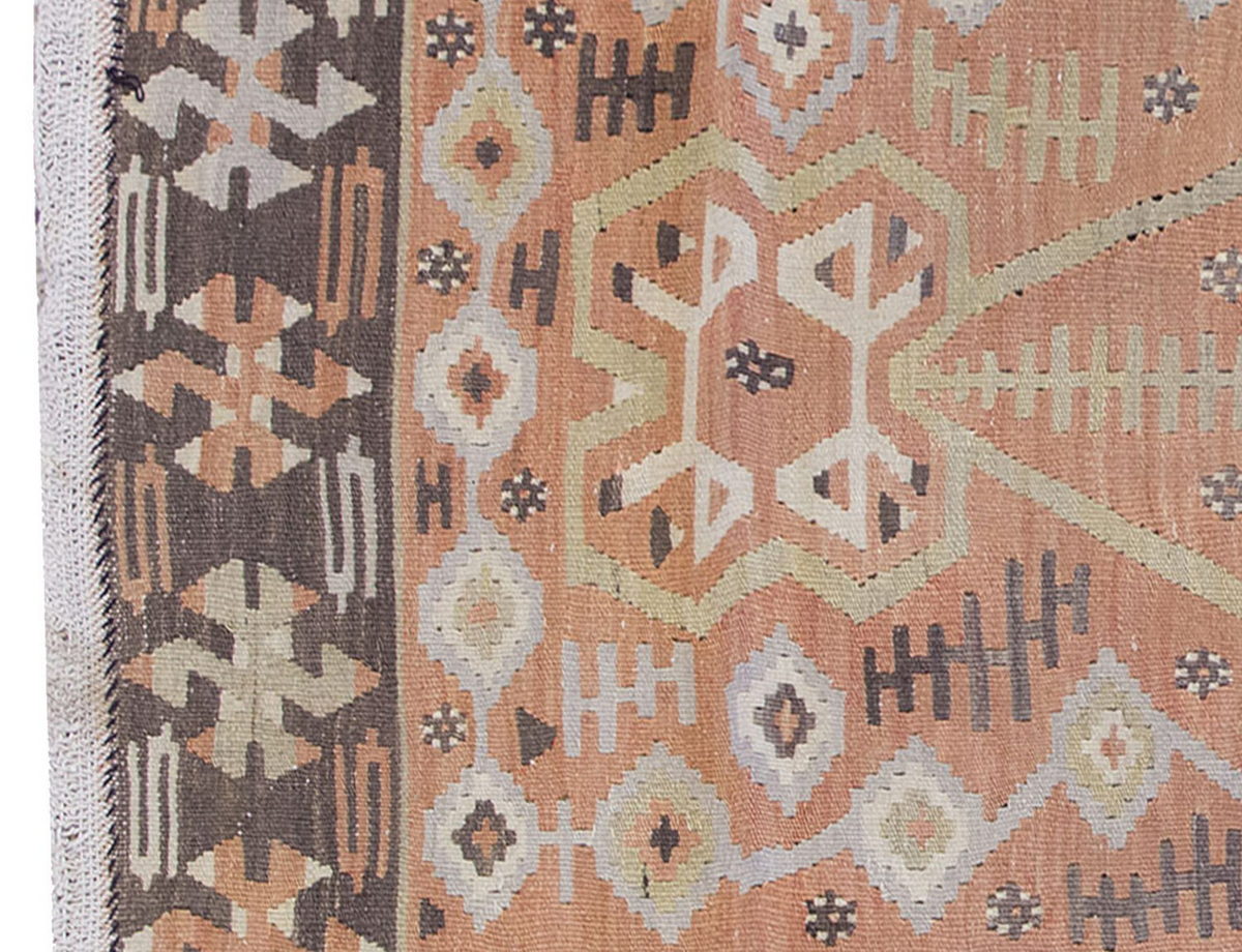 Vintage Kilim Rug,Denizli Kilim 3" x 4'7" feet 87 x 139 cm