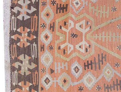 Vintage Kilim Rug,Denizli Kilim 3" x 4'7" feet 87 x 139 cm