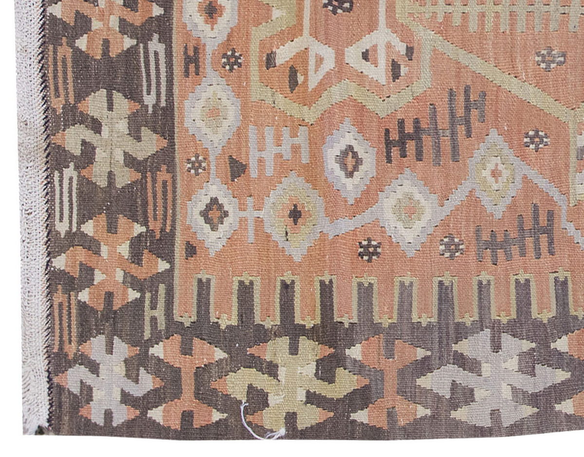 Vintage Kilim Rug,Denizli Kilim 3" x 4'7" feet 87 x 139 cm