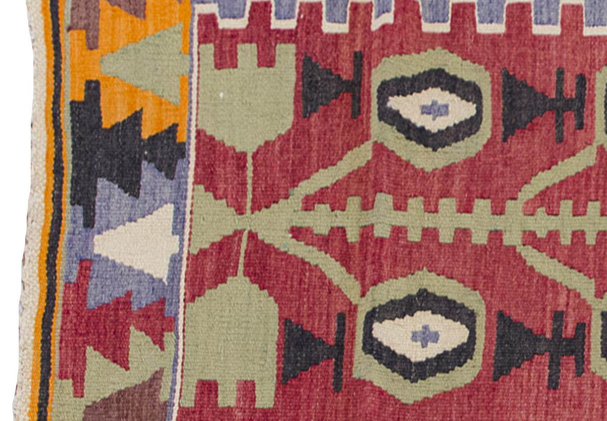 Vintage Kilim Rug,Denizli Kilim 3" x 4'7" feet 89 x 140 cm