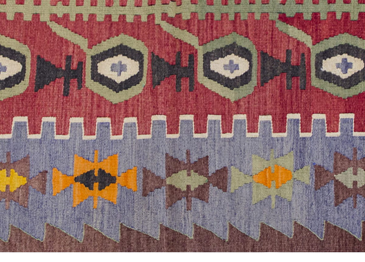 Vintage Kilim Rug,Denizli Kilim 3" x 4'7" feet 89 x 140 cm