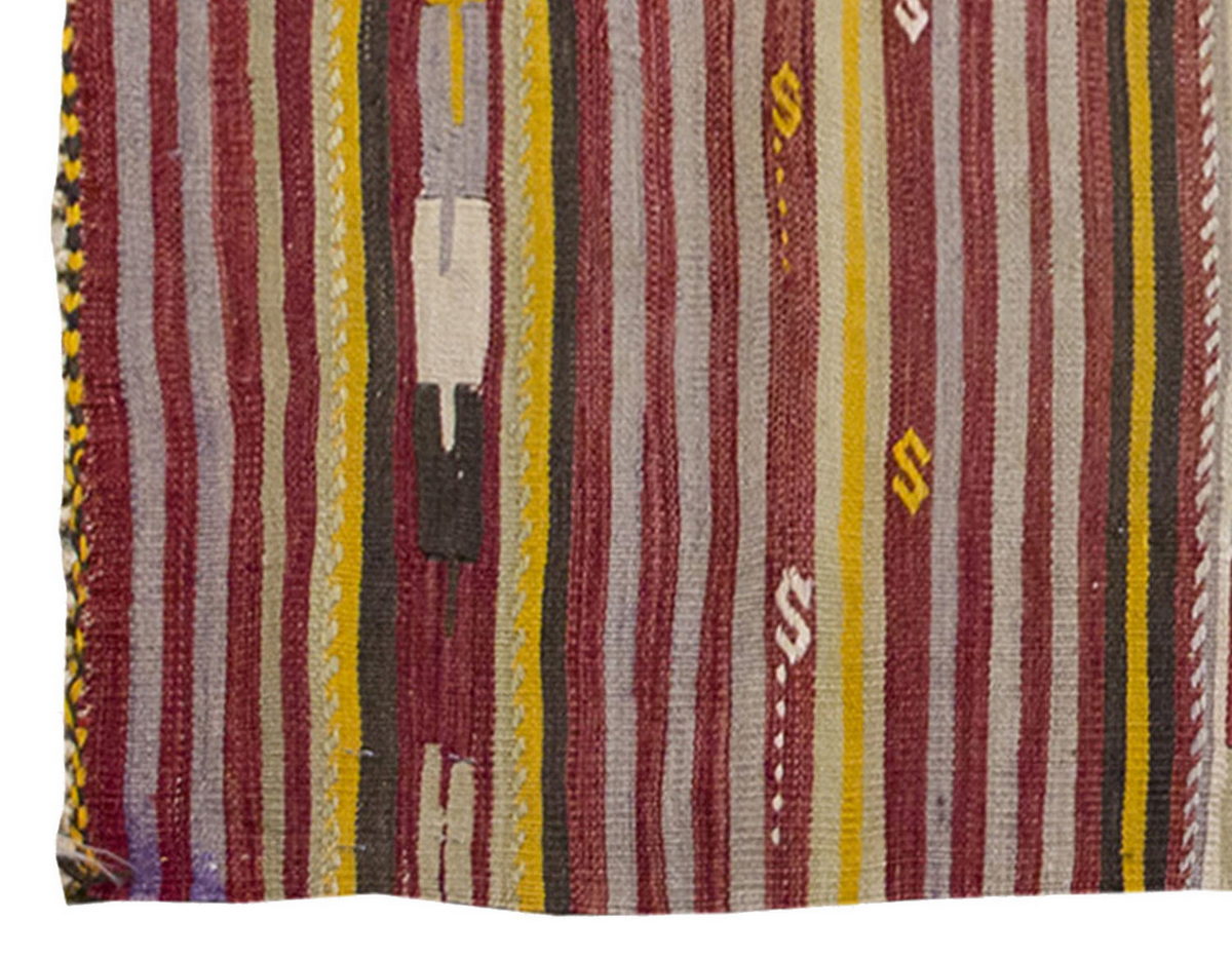 Vintage Kilim Rug,Konya Kilim 3" x 4'8" feet 90 x 142 cm