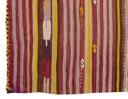 Vintage Kilim Rug,Konya Kilim 3" x 4'8" feet 90 x 142 cm