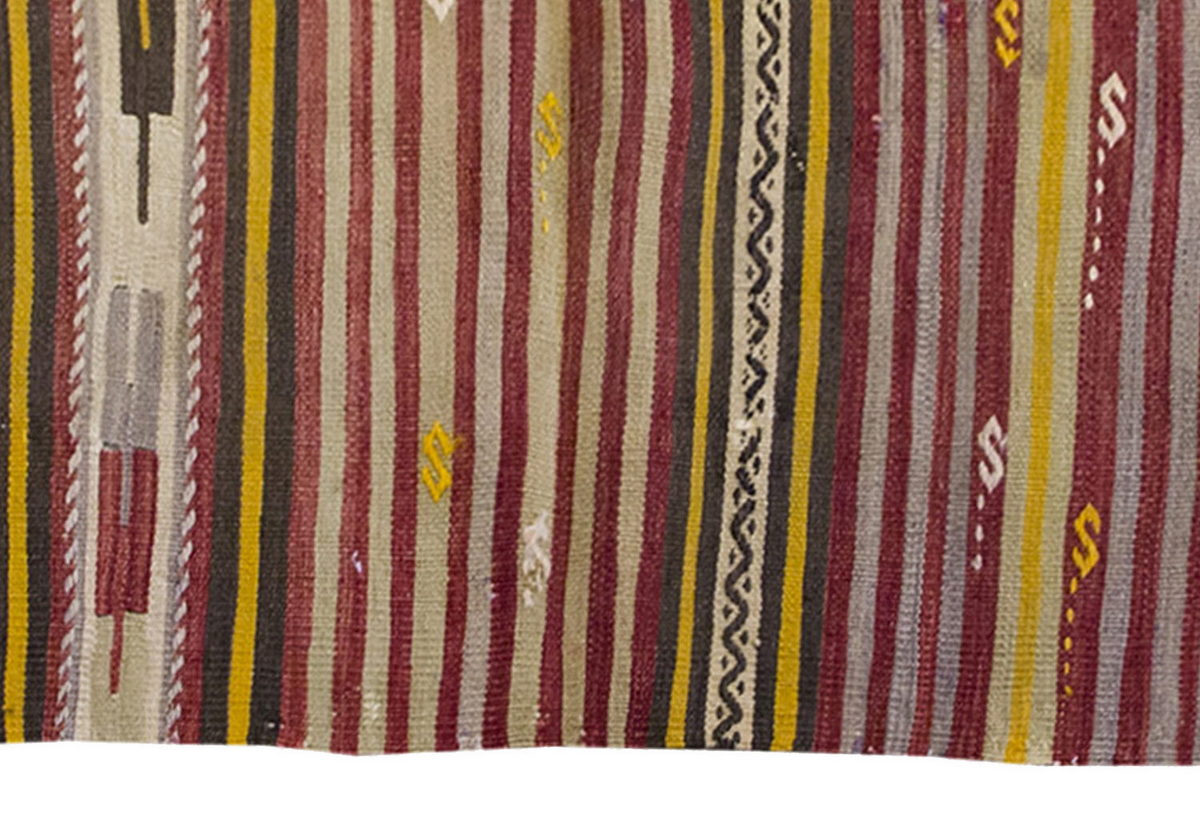 Vintage Kilim Rug,Konya Kilim 3" x 4'8" feet 90 x 142 cm