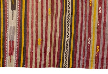 Vintage Kilim Rug,Konya Kilim 3" x 4'8" feet 90 x 142 cm