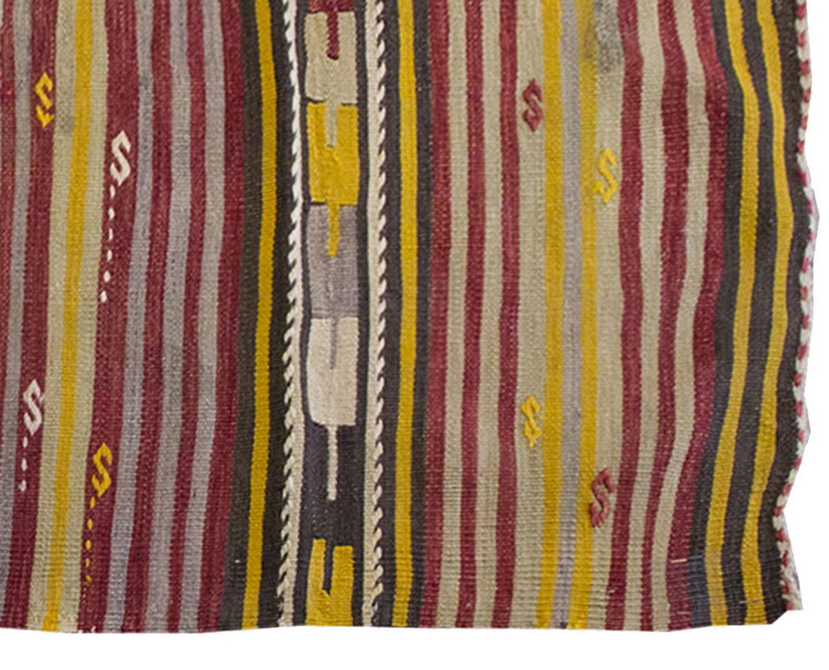 Vintage Kilim Rug,Konya Kilim 3" x 4'8" feet 90 x 142 cm