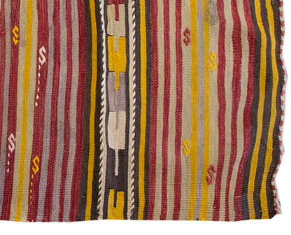 Vintage Kilim Rug,Konya Kilim 3" x 4'8" feet 90 x 142 cm
