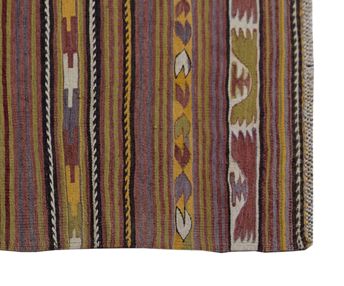 Vintage Kilim Rug,Konya Kilim 3" x 4'8" feet 92 x 143 cm