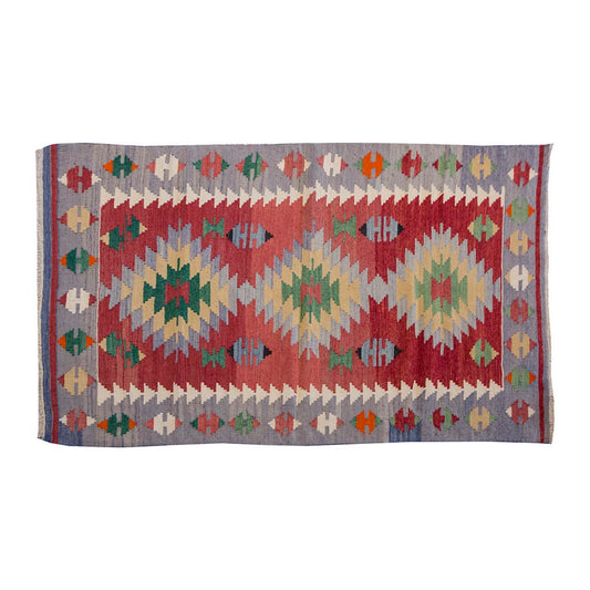 Vintage Kilim Rug,Denizli Kilim 3" x 4'8" feet 93 x 141 cm