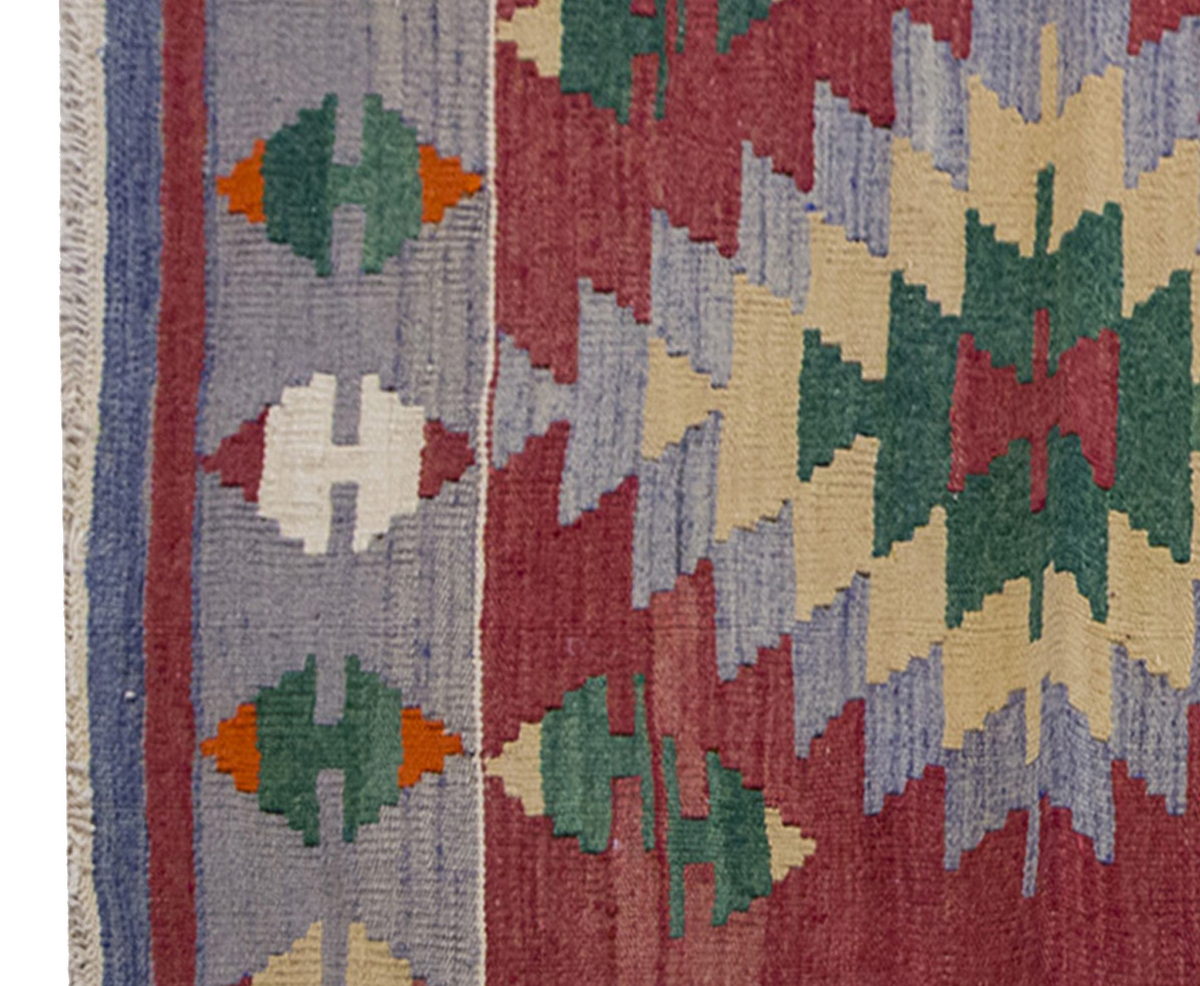 Vintage Kilim Rug,Denizli Kilim 3" x 4'8" feet 93 x 141 cm