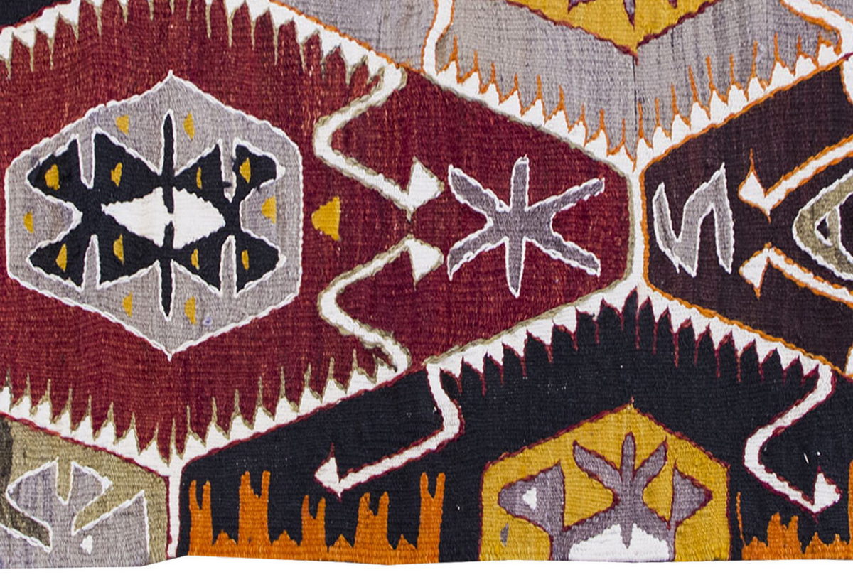Vintage Kilim Rug,Barak Kilim 3" x 4'9" feet 92 x 145 cm