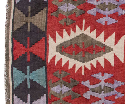 Vintage Kilim Rug,Denizli Kilim 3" x 5" feet 87 x 152 cm
