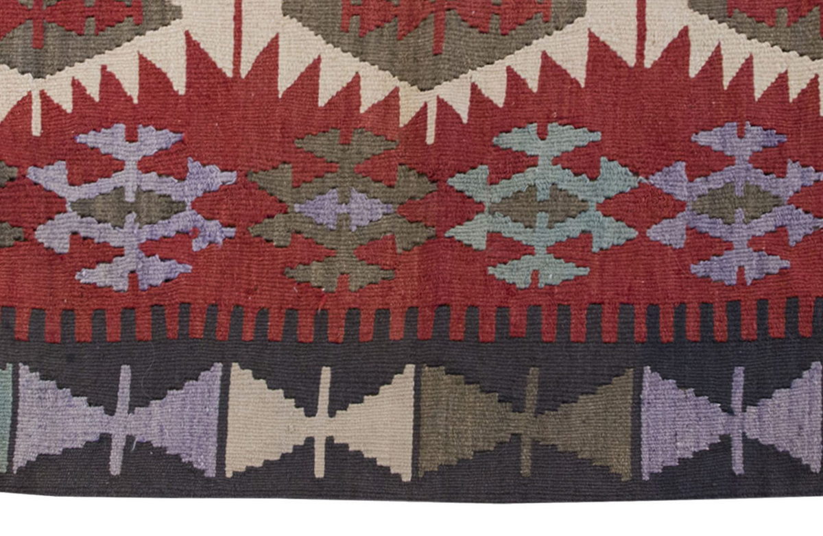 Vintage Kilim Rug,Denizli Kilim 3" x 5" feet 87 x 152 cm