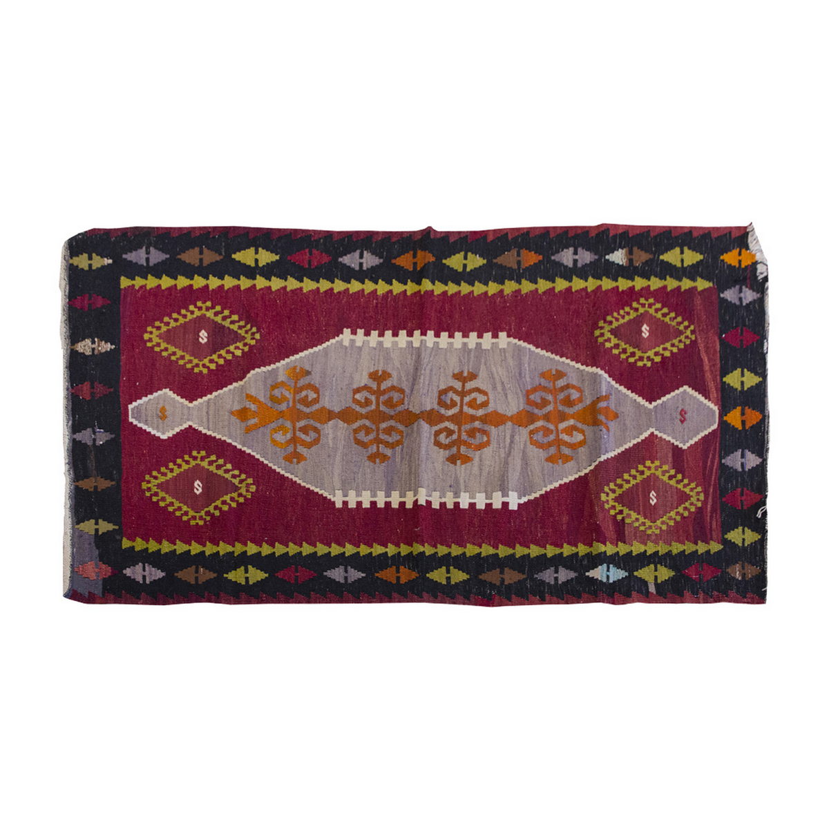 Vintage Kilim Rug,Emirdağ Kilim 3" x 5" feet 89 x 150 cm
