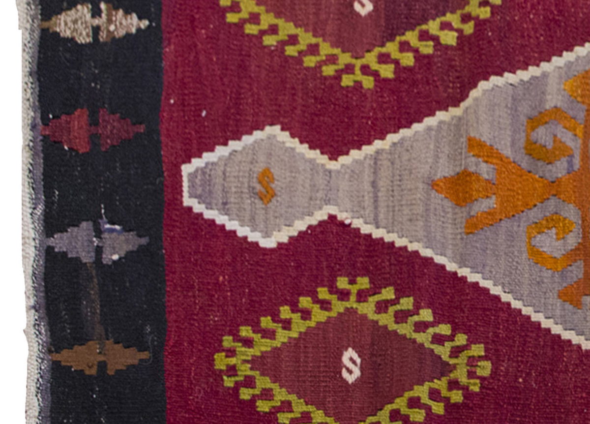 Vintage Kilim Rug,Emirdağ Kilim 3" x 5" feet 89 x 150 cm
