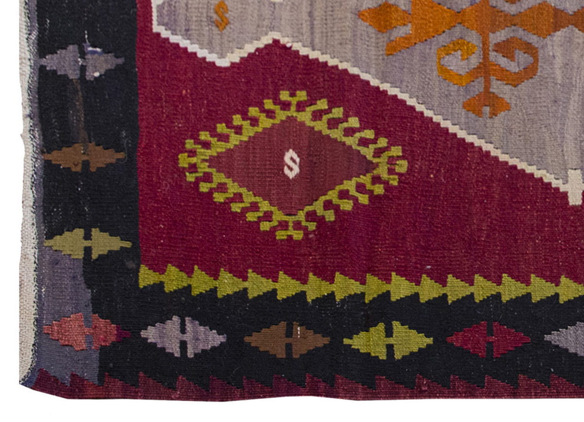 Vintage Kilim Rug,Emirdağ Kilim 3" x 5" feet 89 x 150 cm