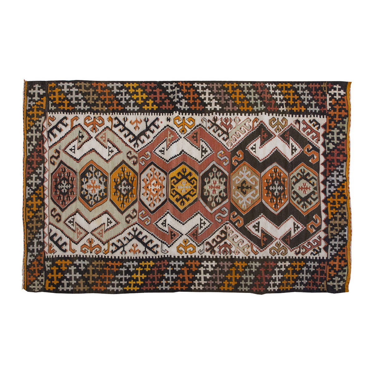 Vintage Kilim Rug,Konya Hotamış Kilim 3" x 5" feet 90 x 153 cm