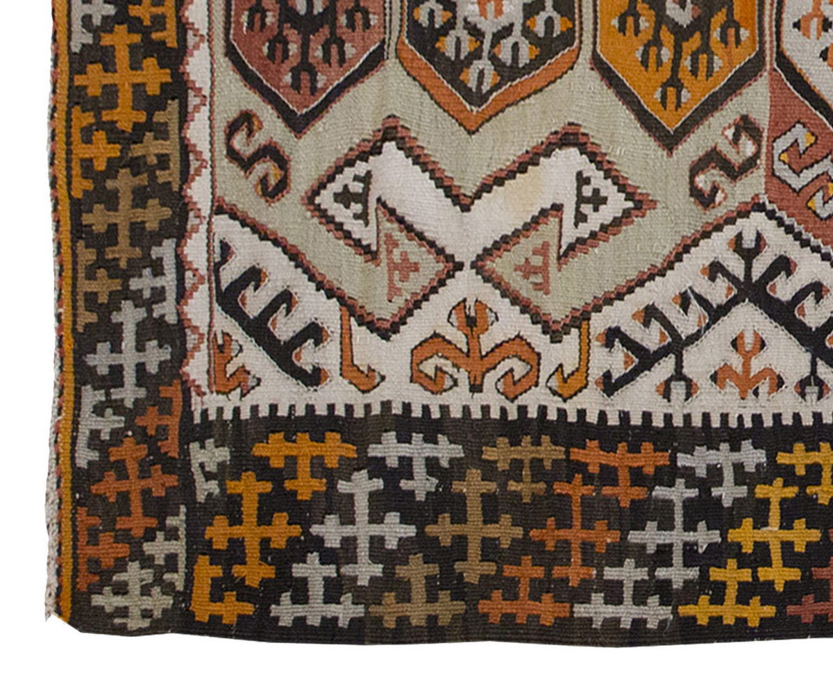 Vintage Kilim Rug,Konya Hotamış Kilim 3" x 5" feet 90 x 153 cm