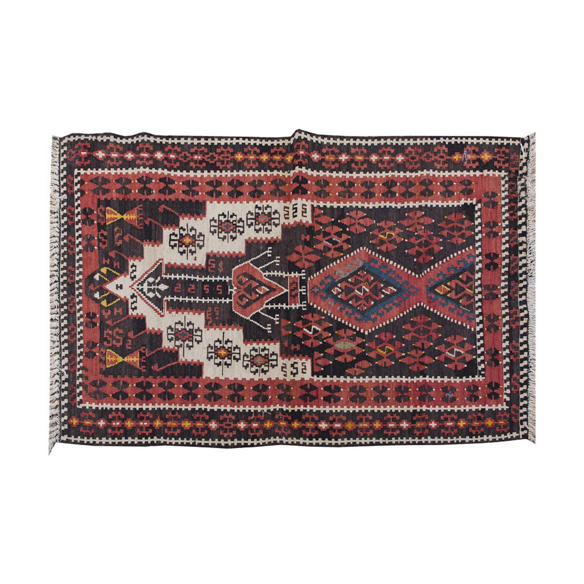 Vintage Kilim Rug,Malatya Sinan Kilim 3" x 5'1" feet 86 x 155 cm