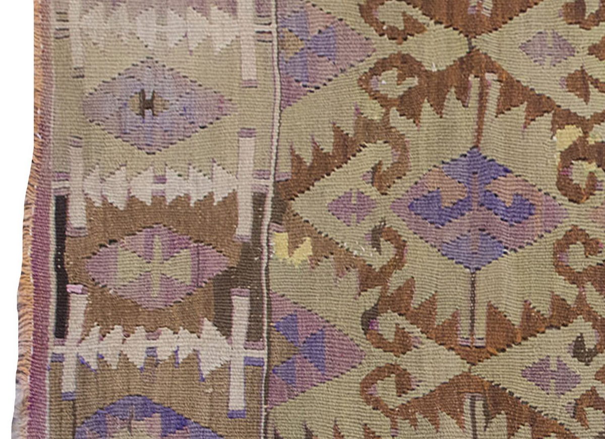 Vintage Kilim Rug,Central Turkey Kilim 3" x 5'2" feet 93 x 157 cm