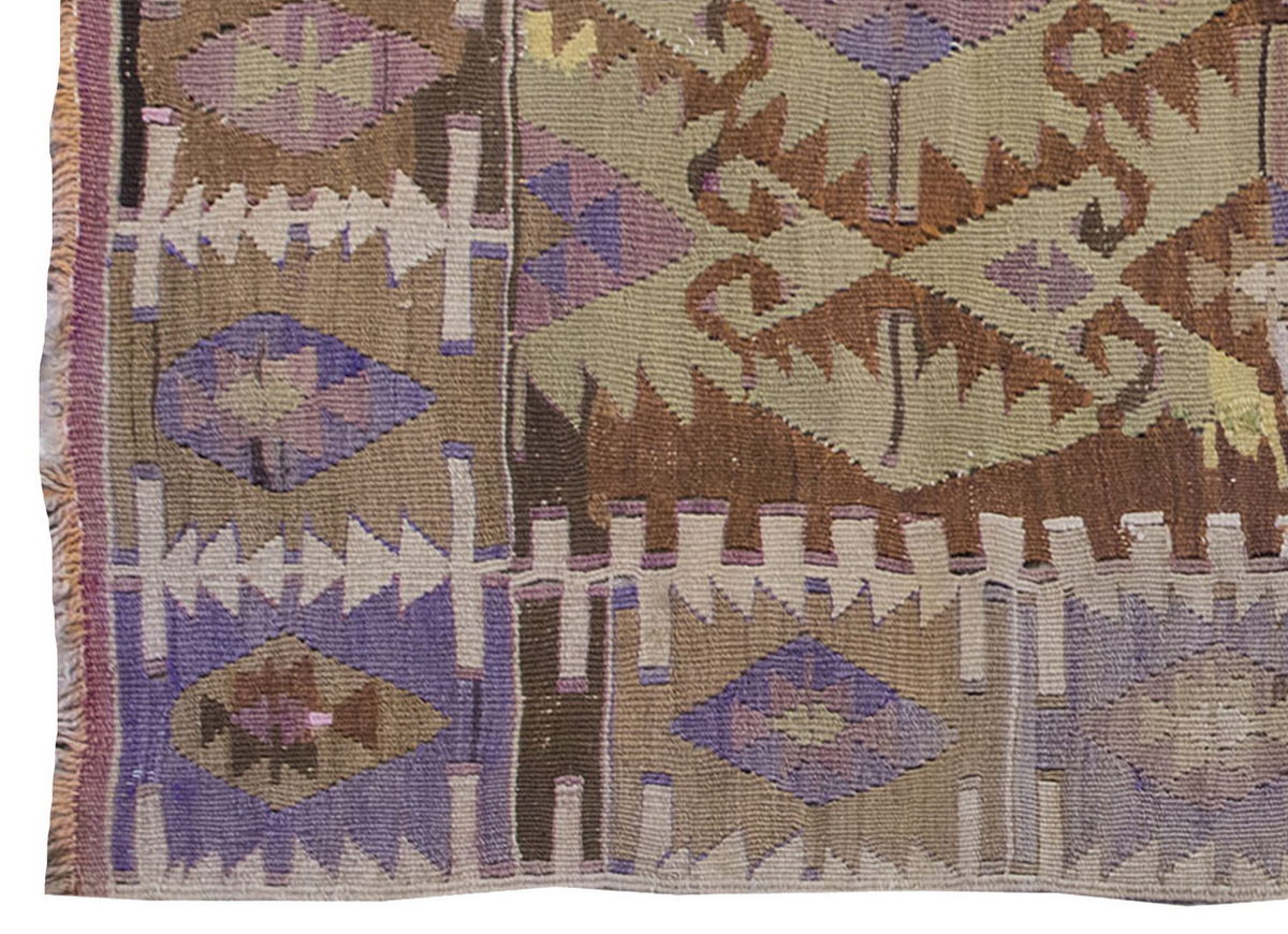 Vintage Kilim Rug,Central Turkey Kilim 3" x 5'2" feet 93 x 157 cm