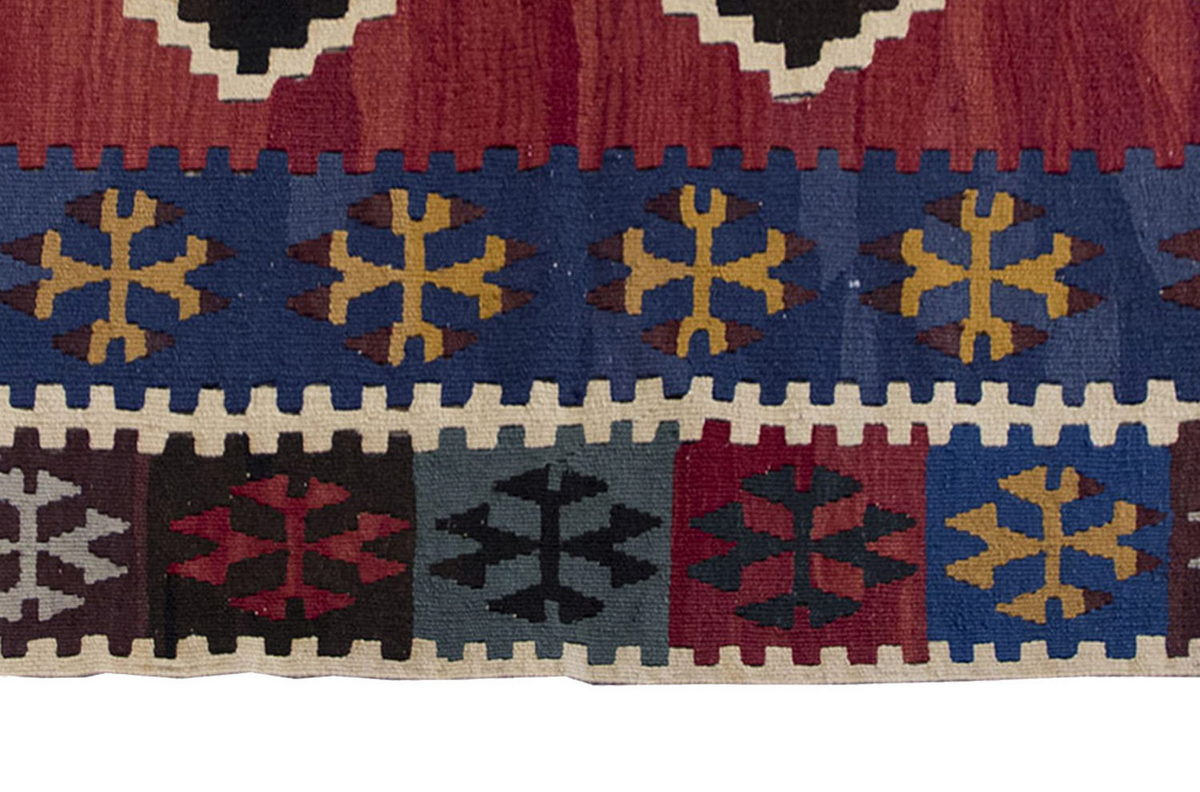 Vintage Kilim Rug,Konya Ereğli Kilim 3" x 6'4" feet 116 x 193 cm