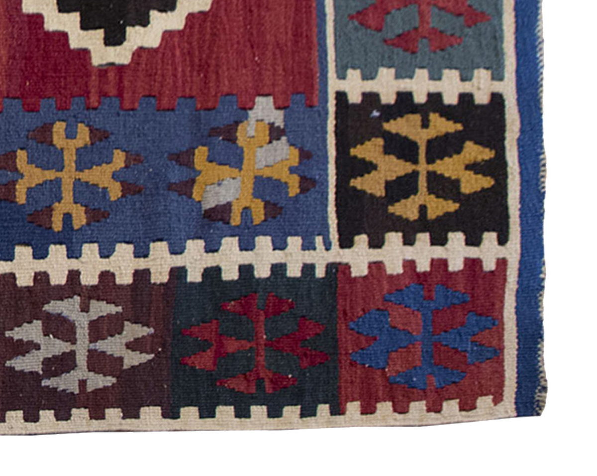 Vintage Kilim Rug,Konya Ereğli Kilim 3" x 6'4" feet 116 x 193 cm