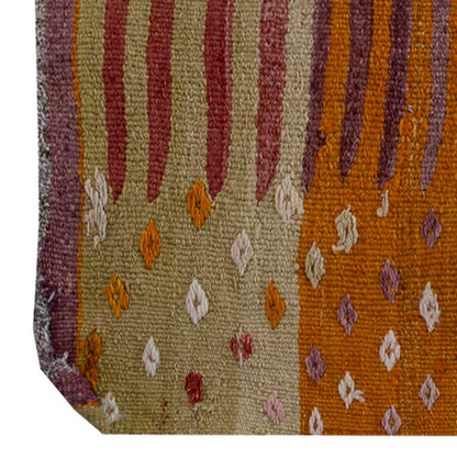Vintage Kilim Rug,Bodrum Milas Kilim 3'1" x 3'4" feet 95 x 102 cm