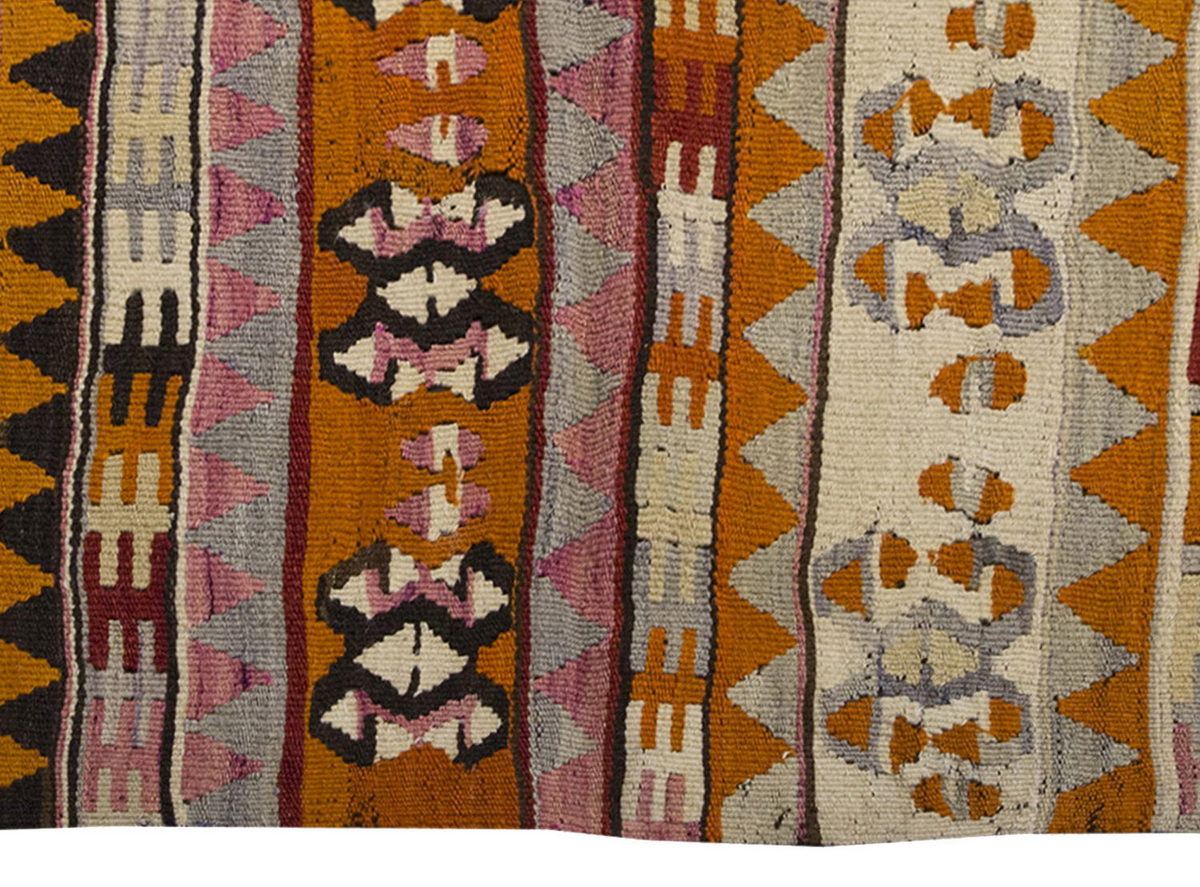 Vintage Kilim Rug,Konya Kilim 3'1" x 3'9" feet 95 x 114 cm