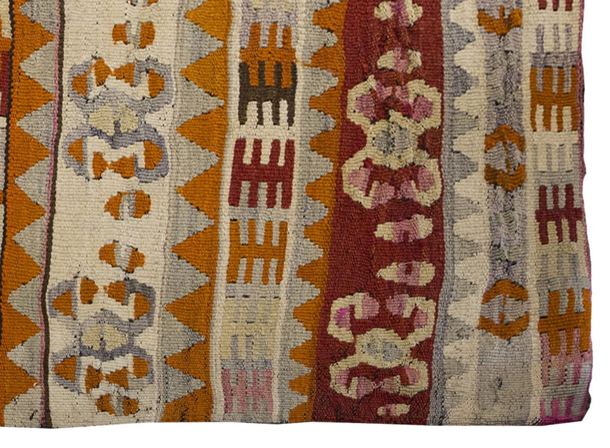 Vintage Kilim Rug,Konya Kilim 3'1" x 3'9" feet 95 x 114 cm