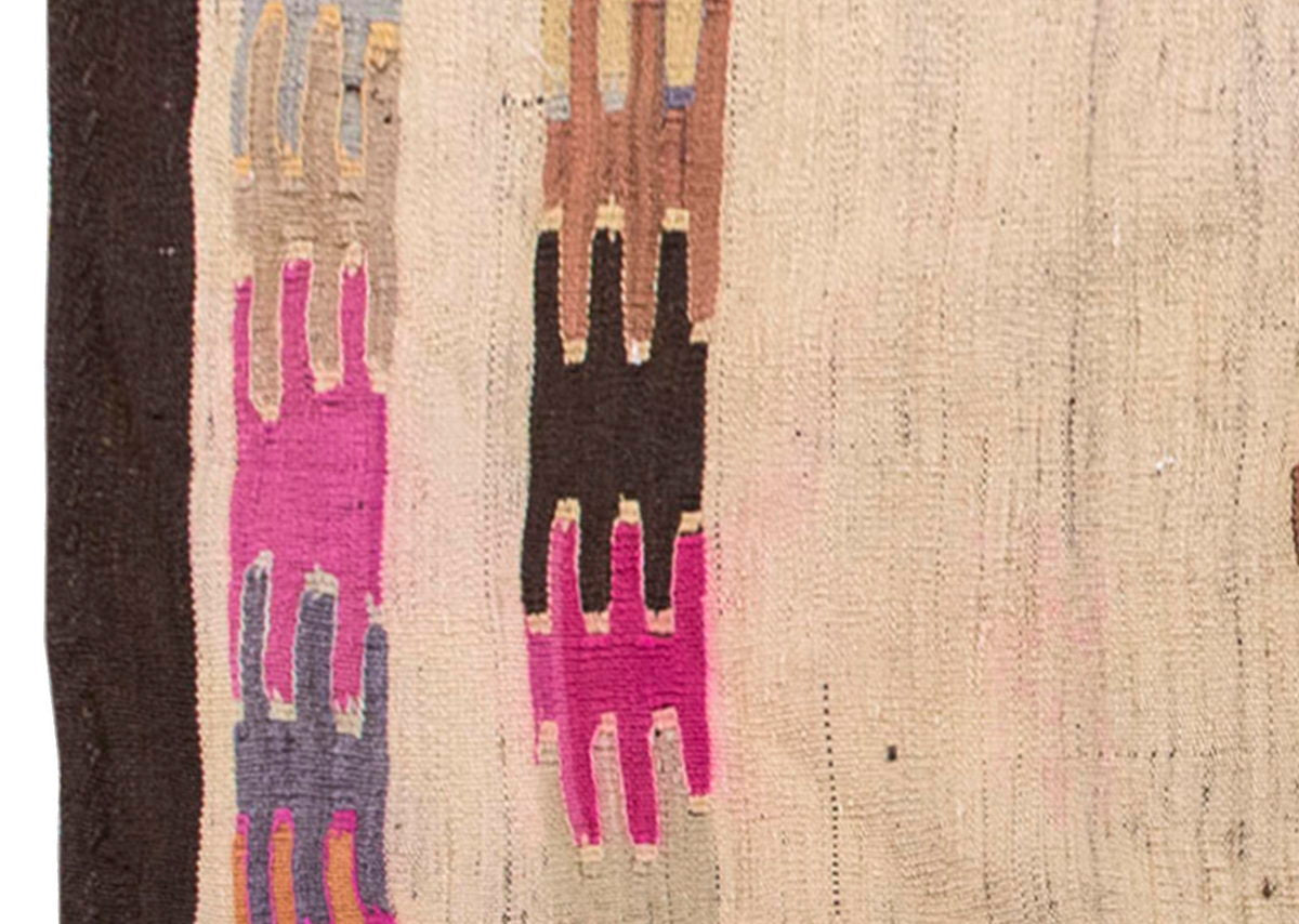 Vintage Kilim Rug,Mut Toros Mountain Kilim 3'1" x 4'4" feet 95 x 132 cm