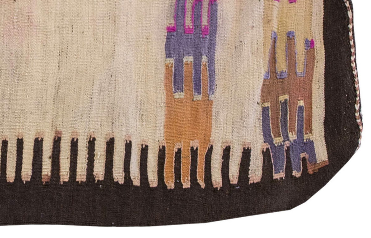 Vintage Kilim Rug,Mut Toros Mountain Kilim 3'1" x 4'4" feet 95 x 132 cm