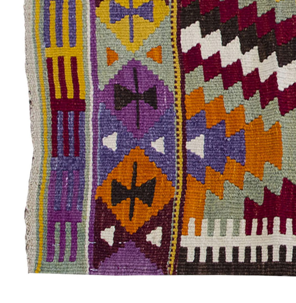 Vintage Kilim Rug,Noomadic Barak Kilim 3'1" x 4'6" feet 95 x 138 cm
