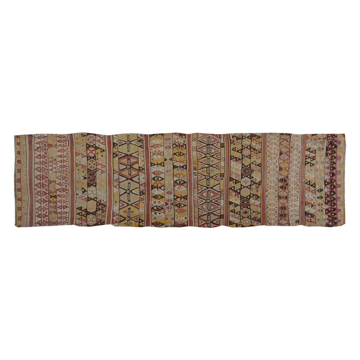 Vintage Kilim Runner Rug,Konya Kilim Runner Rug 3'2" x 10'7" feet 97 x 323 cm