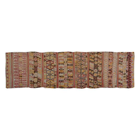 Vintage Kilim Runner Rug,Konya Kilim Runner Rug 3'2" x 10'7" feet 97 x 323 cm