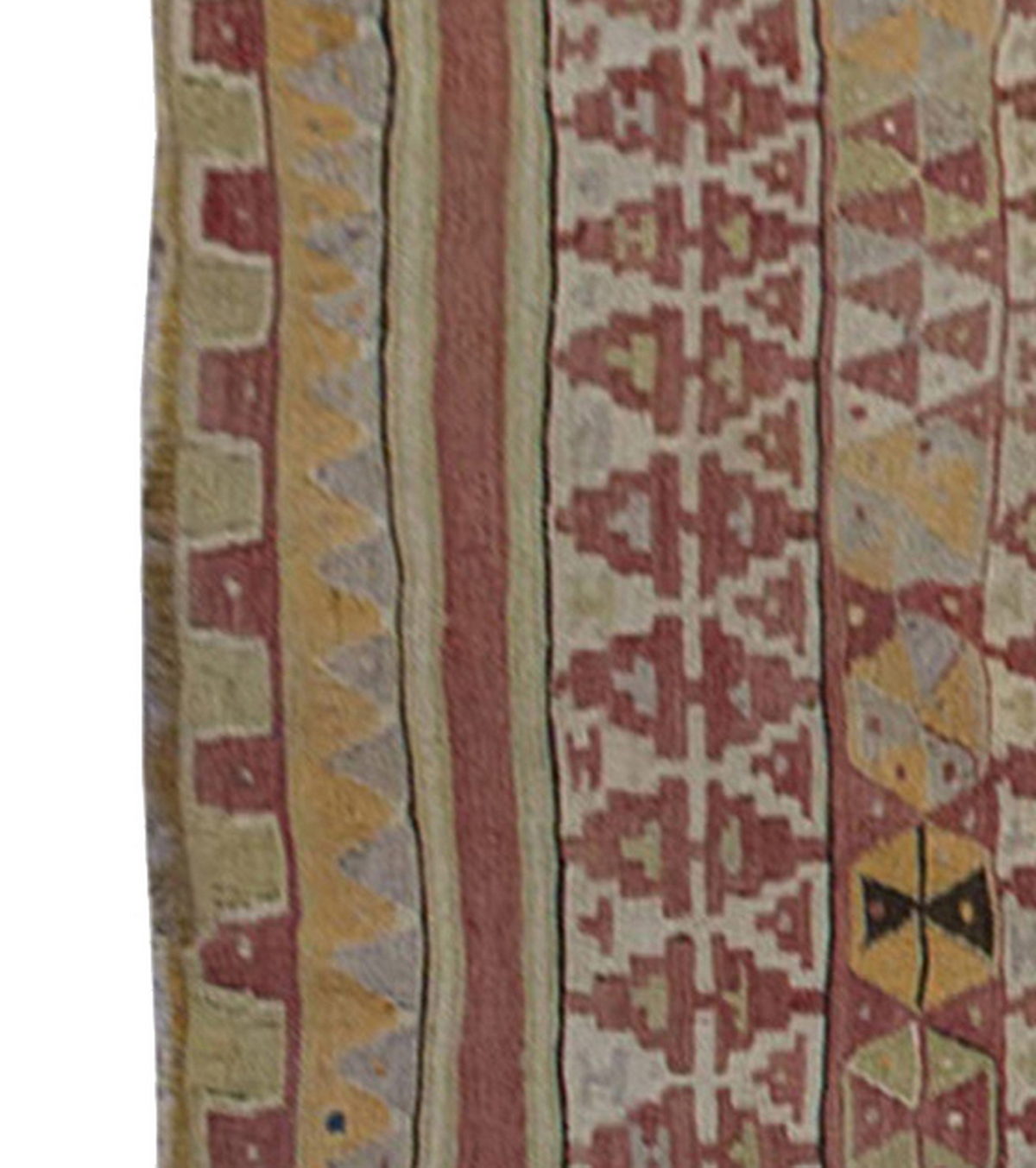 Vintage Kilim Runner Rug,Konya Kilim Runner Rug 3'2" x 10'7" feet 97 x 323 cm